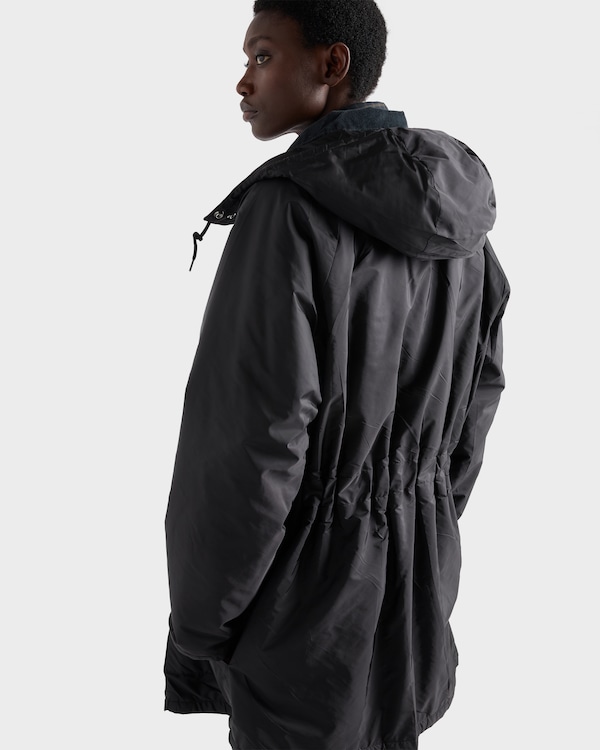Light-weight Re-Nylon waterproof parka - Black Light-weight Re-Nylon waterproof parka - Black