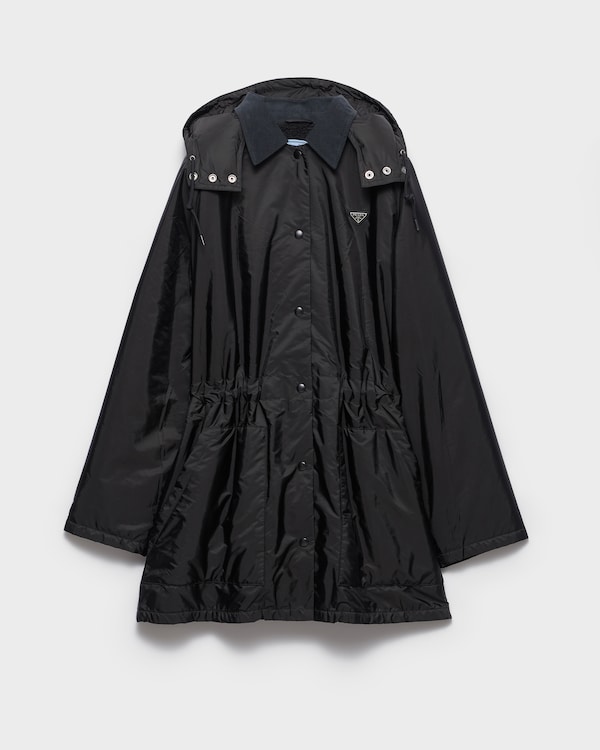 Light-weight Re-Nylon waterproof parka - Black Light-weight Re-Nylon waterproof parka - Black