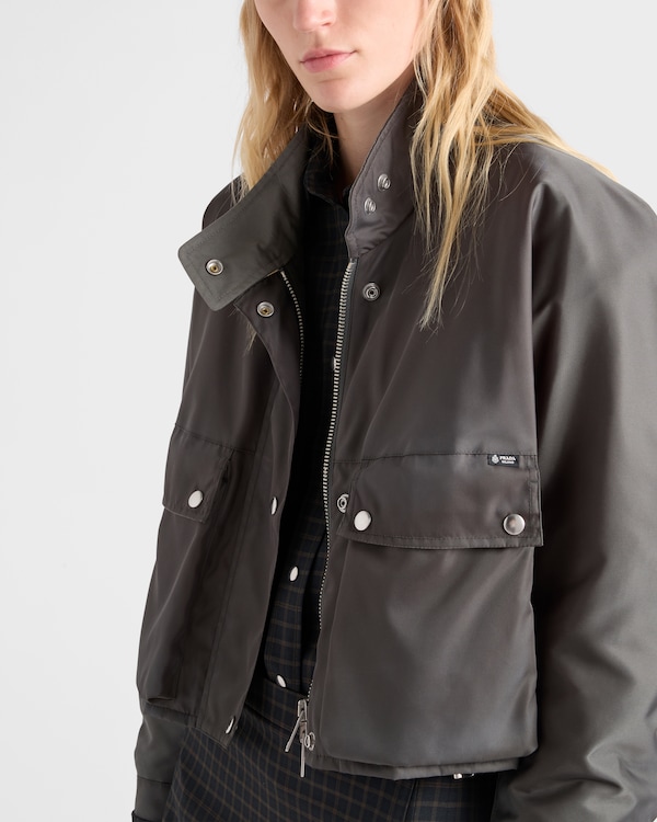 Washed Re-Nylon blouson jacket - Lead Gray Washed Re-Nylon blouson jacket - Lead Gray