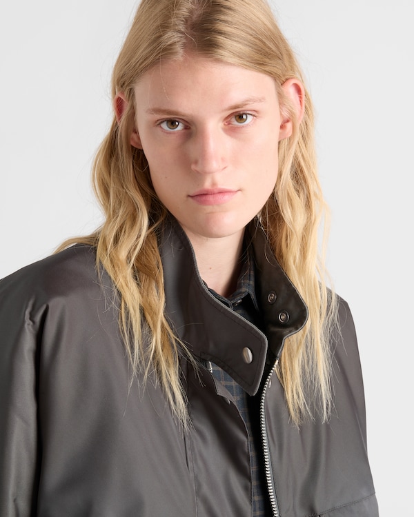 Washed Re-Nylon blouson jacket - Lead Gray Washed Re-Nylon blouson jacket - Lead Gray