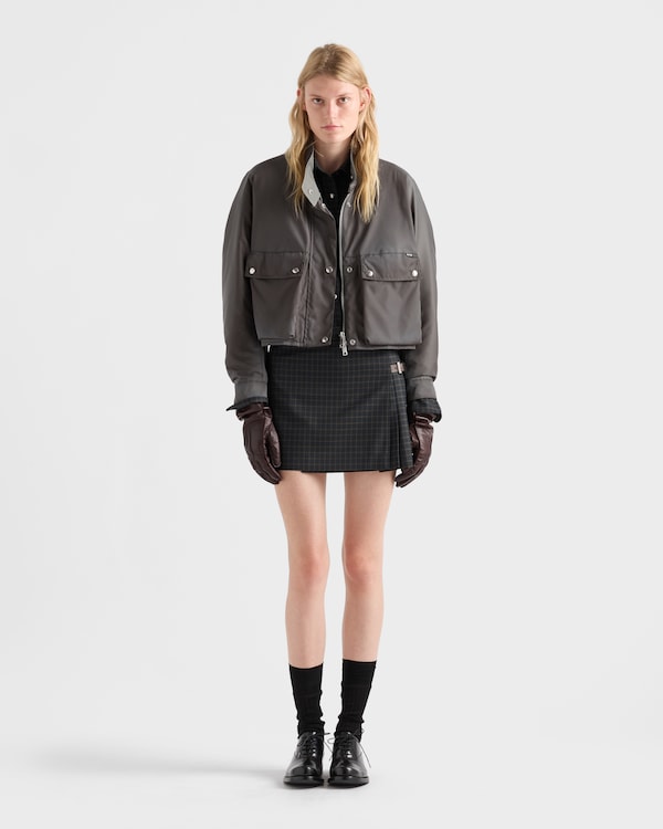 Washed Re-Nylon blouson jacket - Lead Gray Washed Re-Nylon blouson jacket - Lead Gray