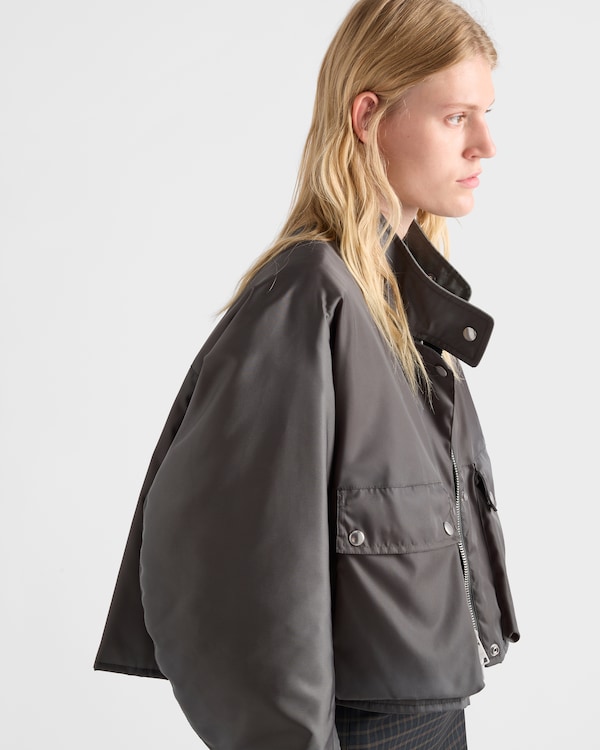Washed Re-Nylon blouson jacket - Lead Gray Washed Re-Nylon blouson jacket - Lead Gray