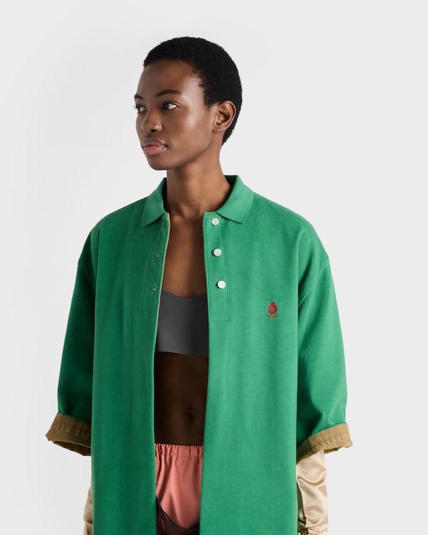 Old piqué blouson jacket - Green/Camouflage Green Old piqué blouson jacket - Green/Camouflage Green