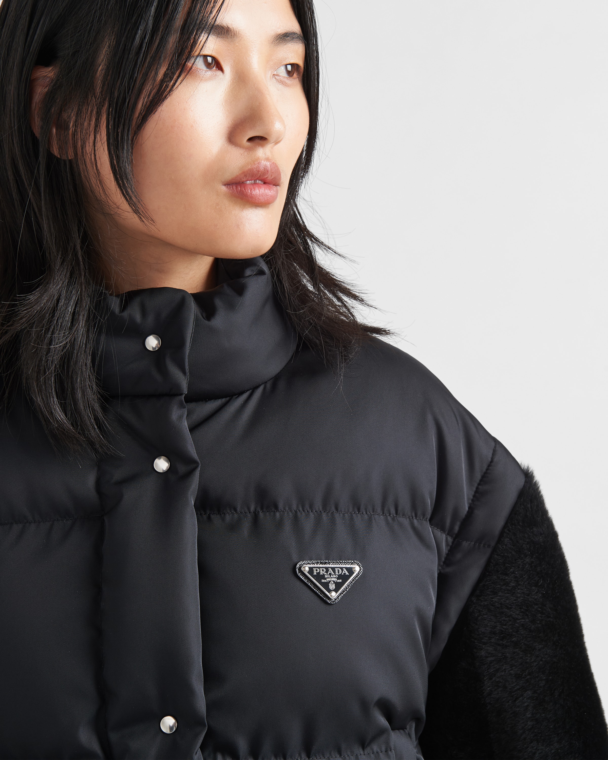 Black Re nylon Down Jacket PRADA