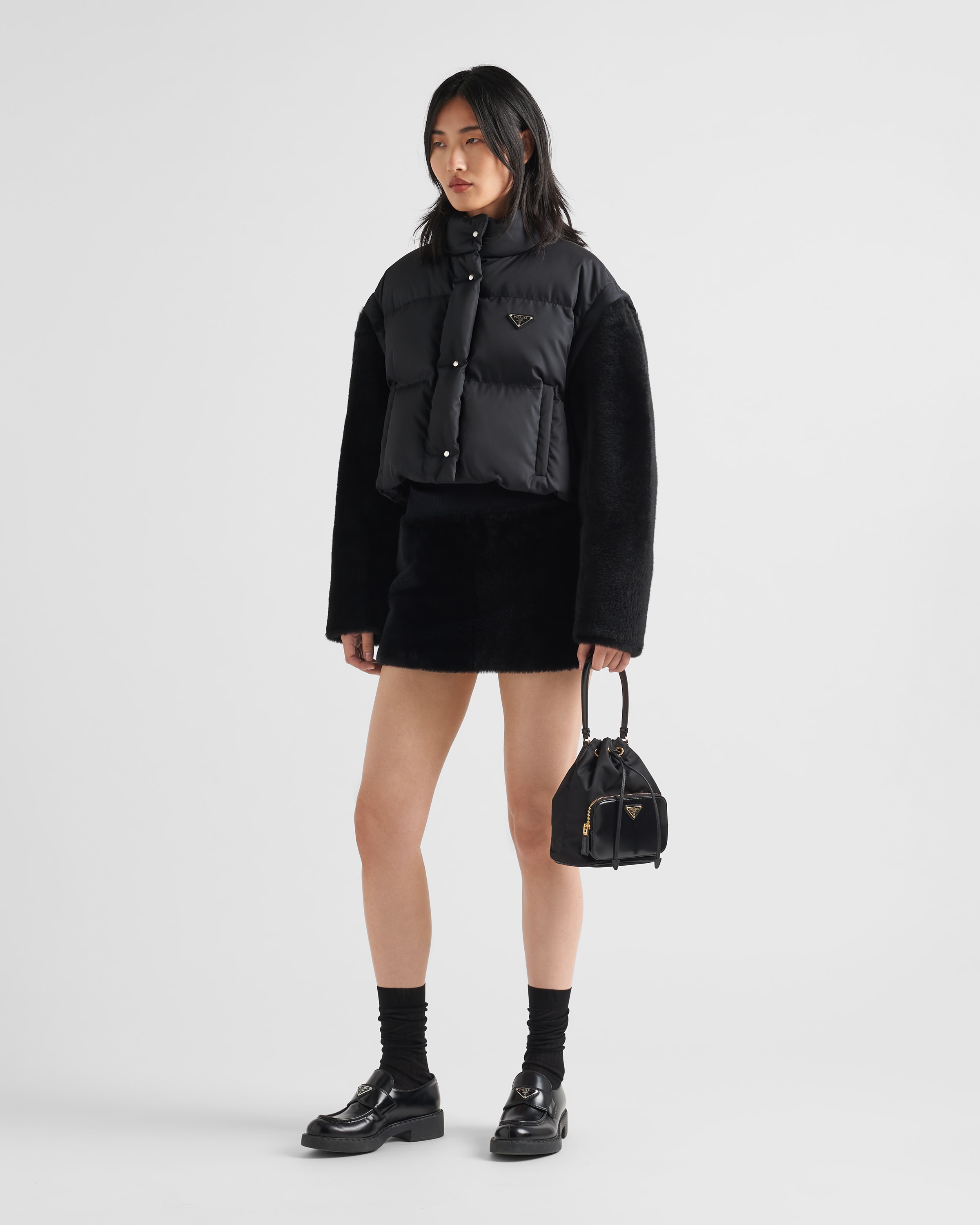 Prada puffer outlet jacket women's