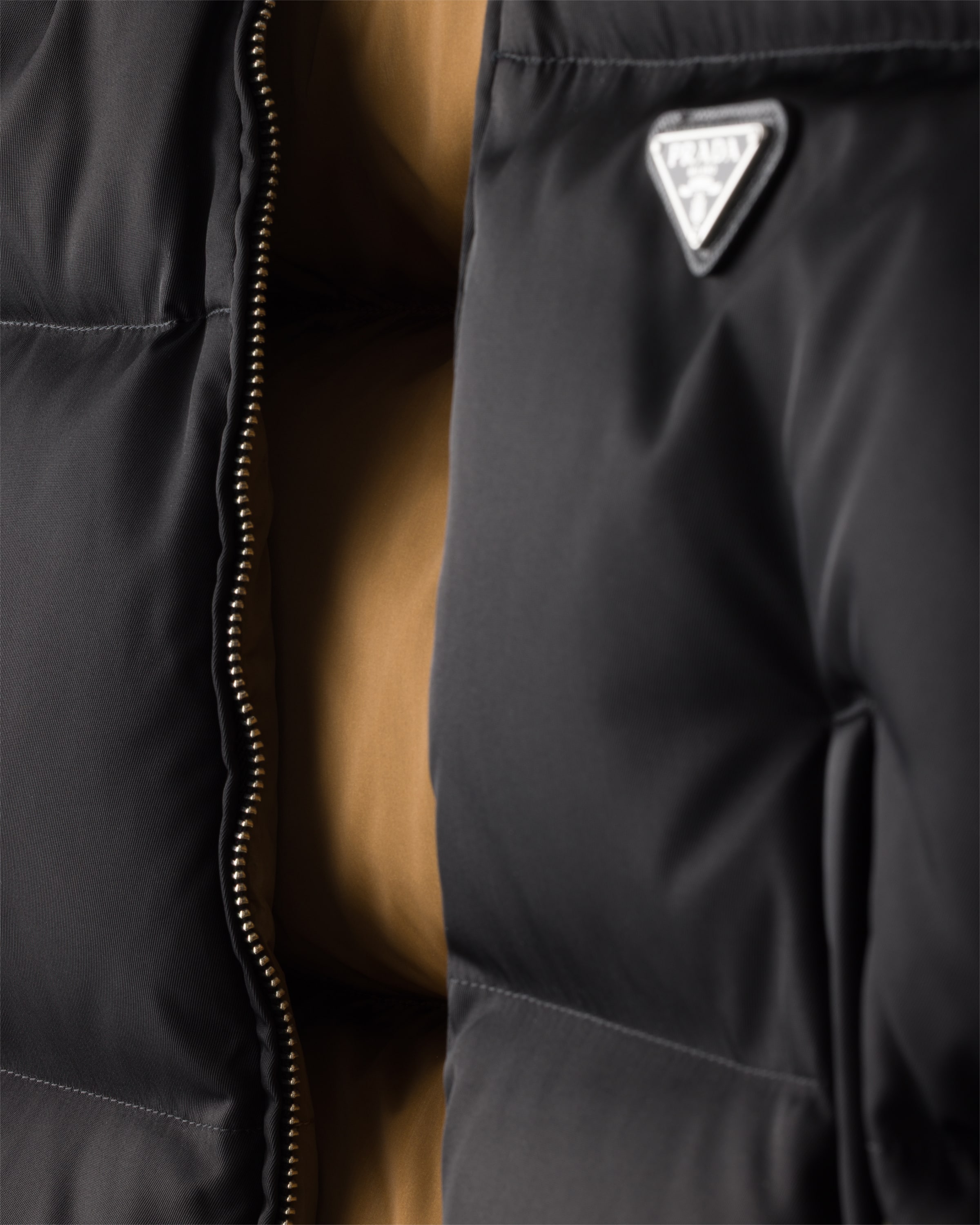 Cropped Re-Nylon down jacket