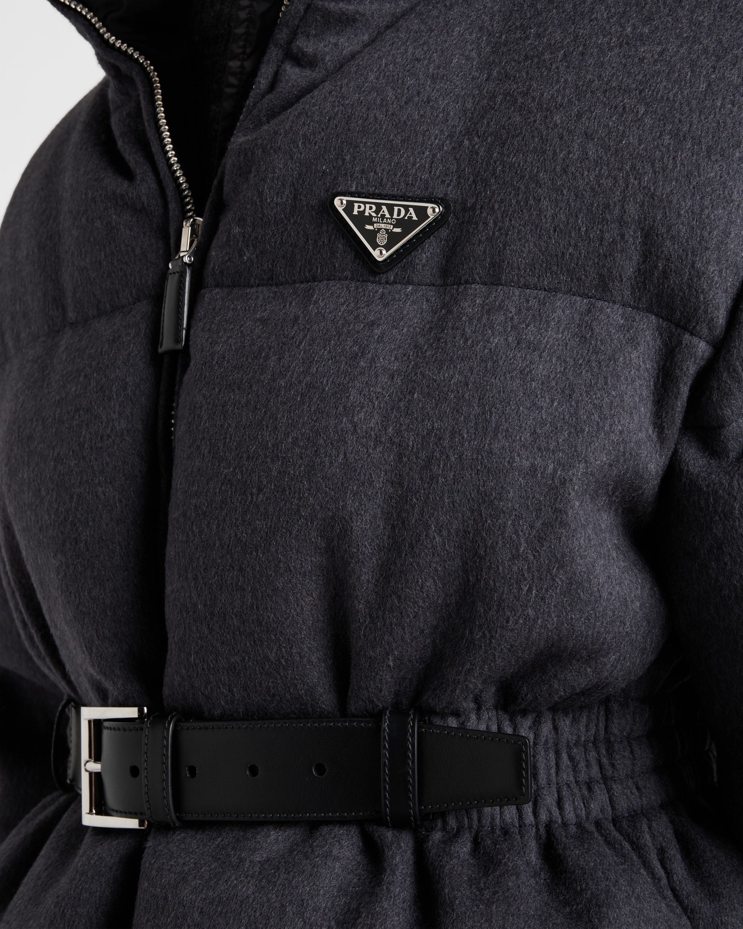 ダウンジャケット・コート PRADA 29L131_15S5_F0480 FLANNEL DOWN JACKET Slate Gray Flannel Down Jacket | PRADA