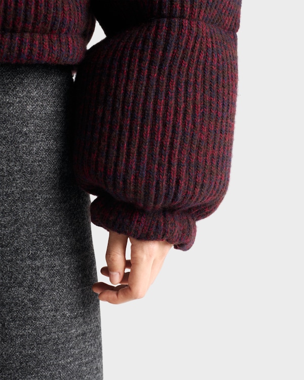 Cropped cashmere and wool down jacket Cropped cashmere and wool down jacket