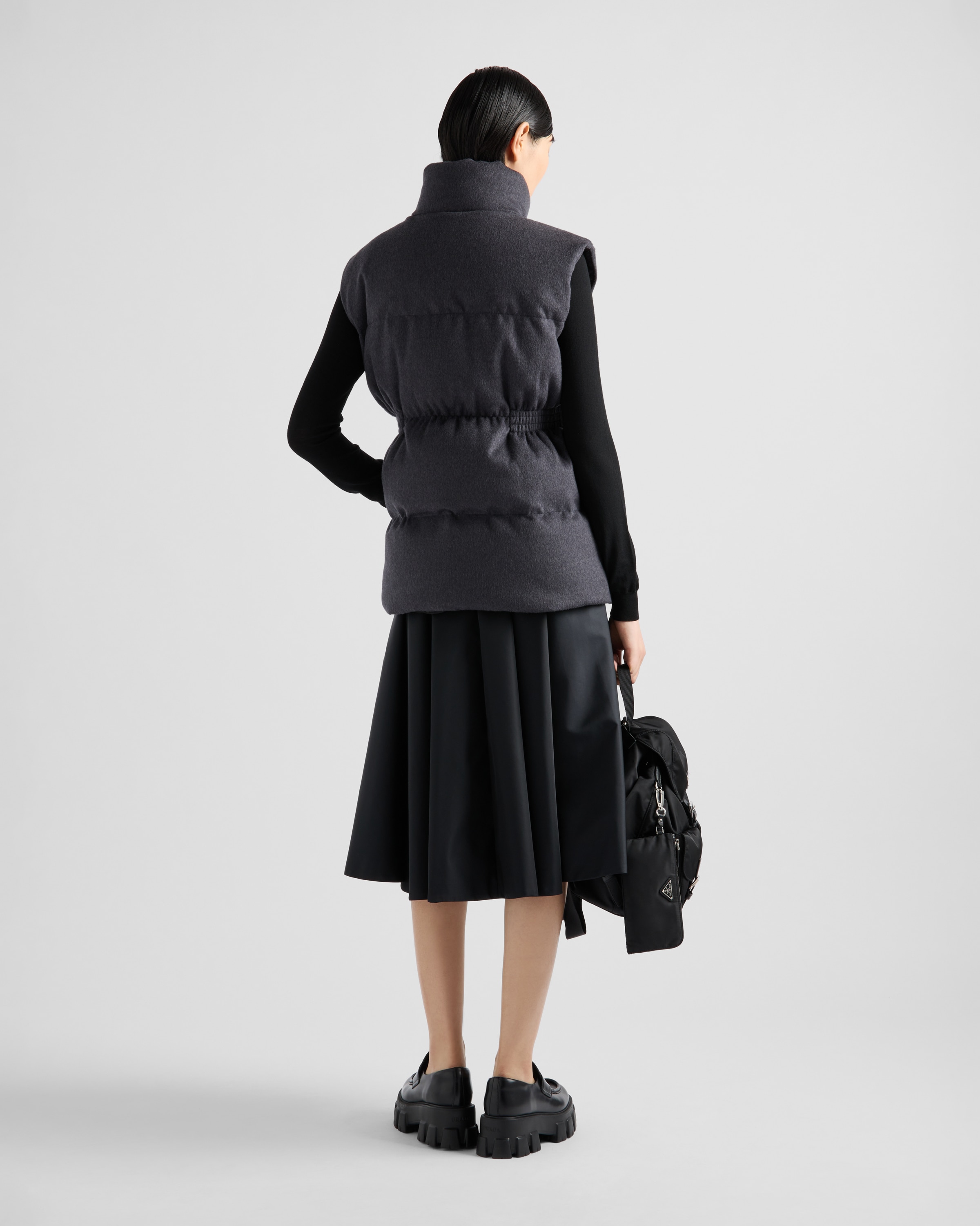 グレー フランネル ダウンベスト | PRADA