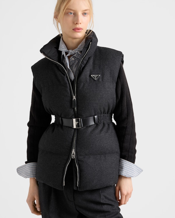Re-Wool down vest - Anthracite Gray Re-Wool down vest - Anthracite Gray