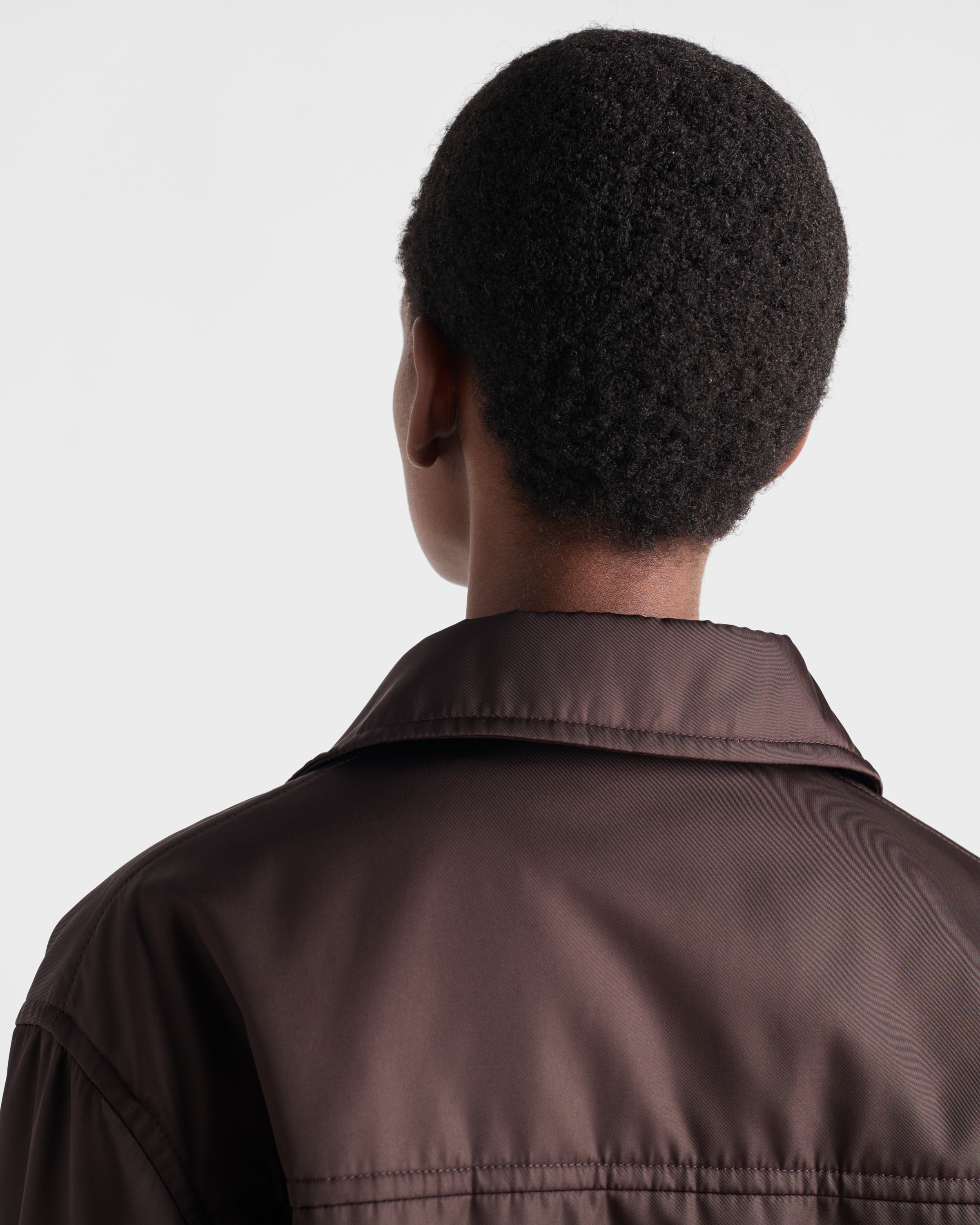 Dark Brown Re-nylon Blouson Jacket | PRADA - United States