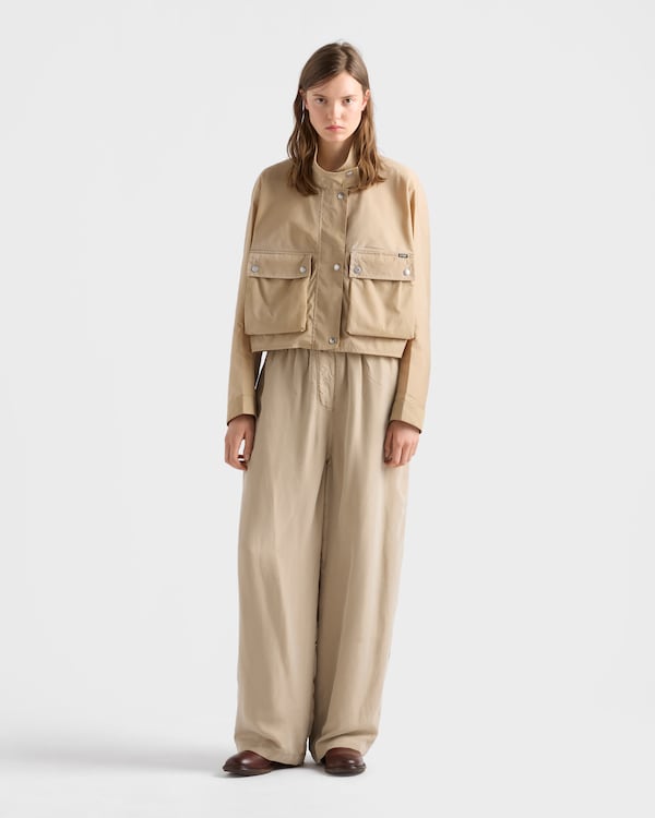 Washed Re-Nylon jacket - Camel Brown Washed Re-Nylon jacket - Camel Brown