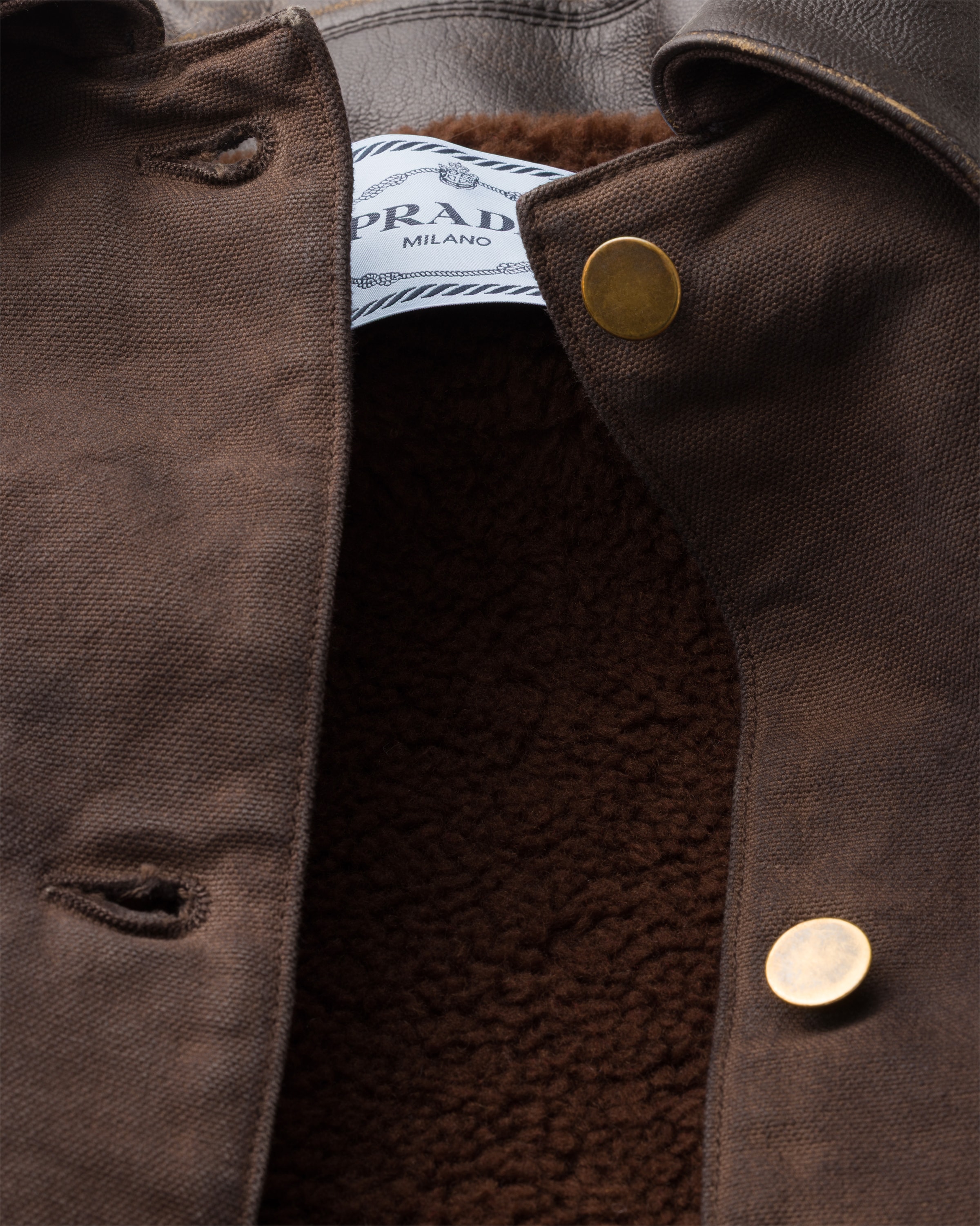 24AW new/PRADA コットンコーデュロイジャケット Jacket Brown Camel Brown Technical canvas blouson jacket | PRADA
