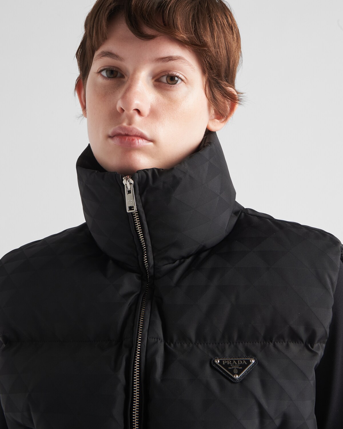 Black Re-nylon Down Vest | PRADA