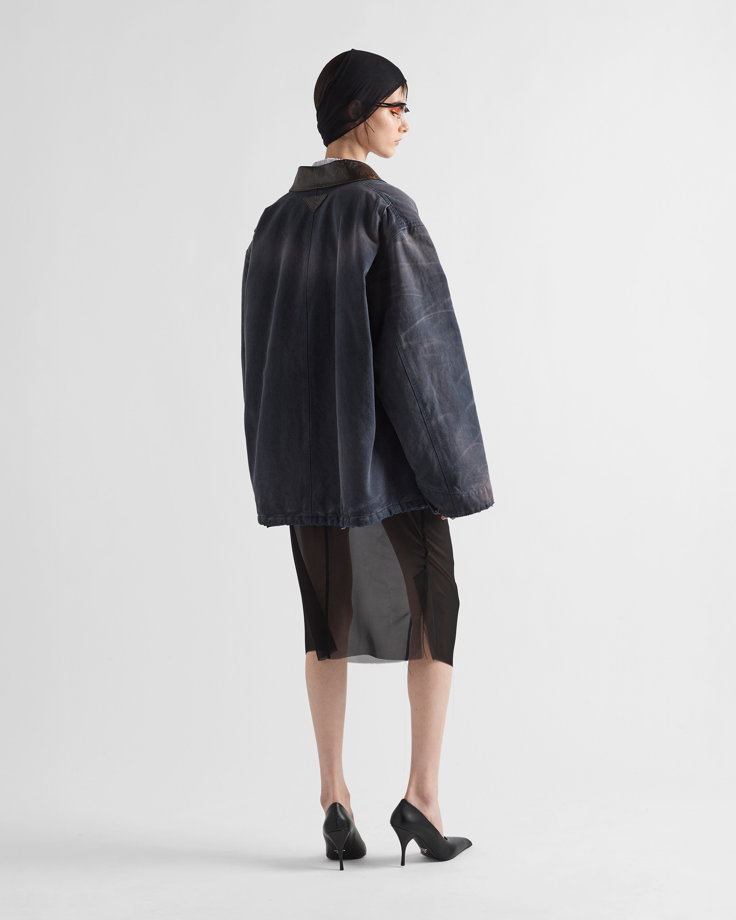 Baltic Blue Canvas jacket | PRADA