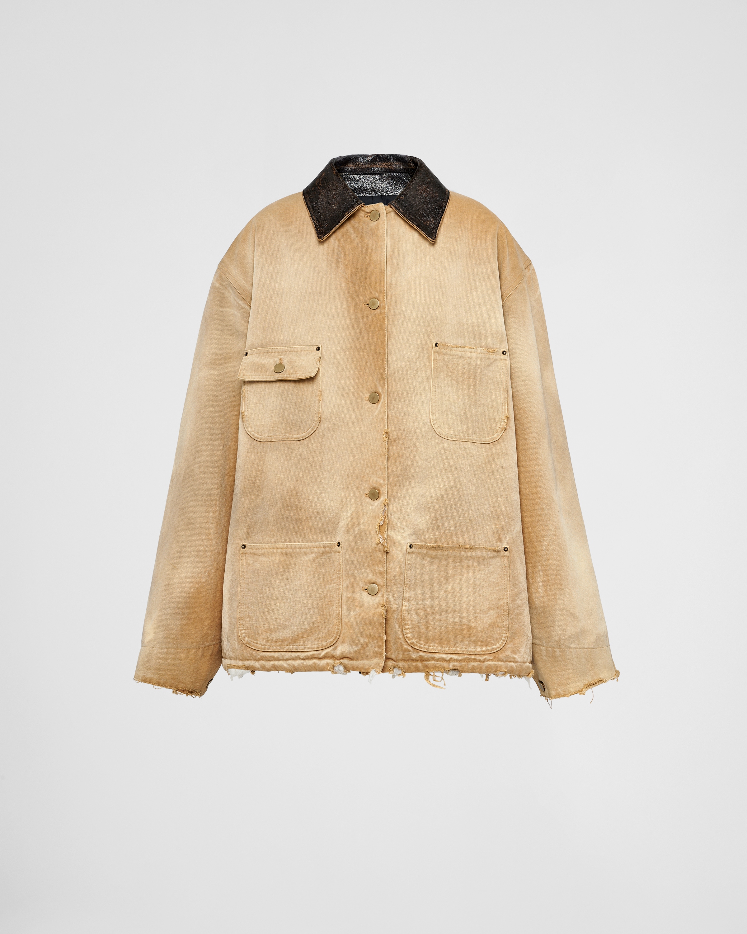 Prada Canvas Jacket In Beige