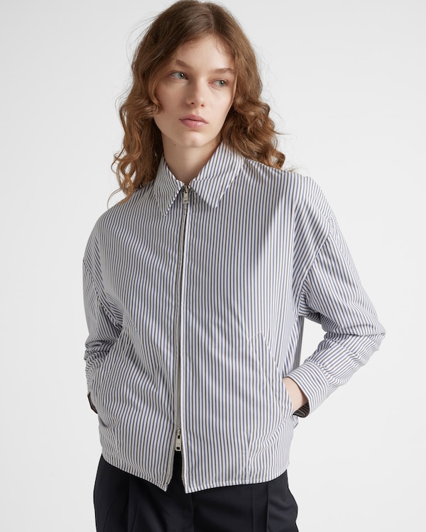 Blouson en popeline à rayures Blouson en popeline à rayures