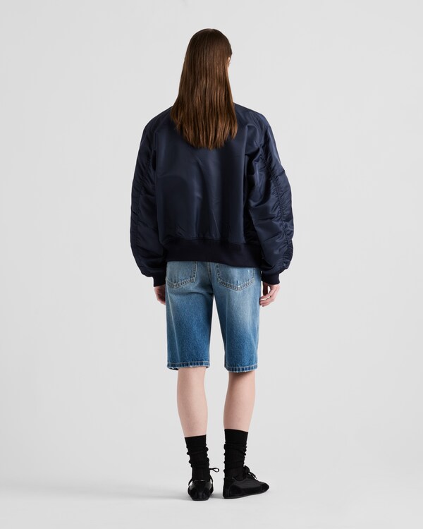 Nylon twill bomber jacket - Navy Nylon twill bomber jacket - Navy