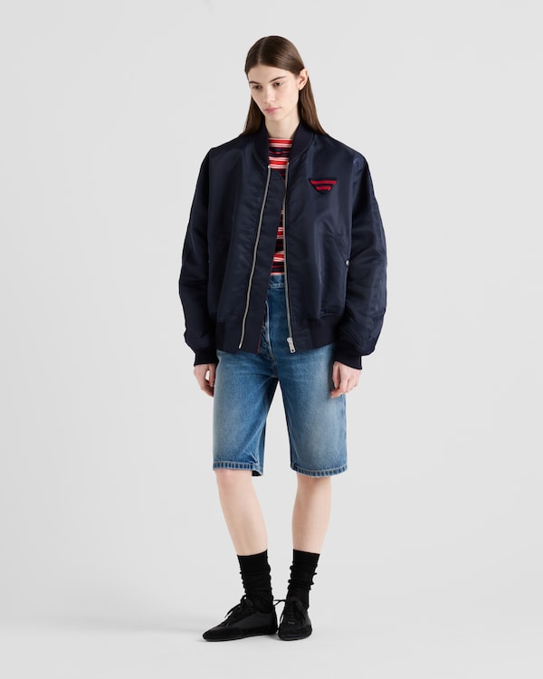 Nylon twill bomber jacket - Navy Nylon twill bomber jacket - Navy