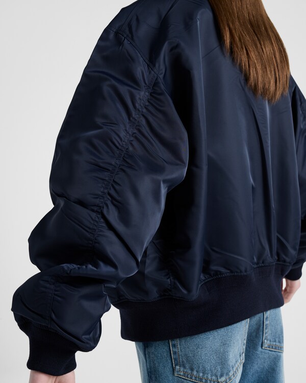 Nylon twill bomber jacket - Navy Nylon twill bomber jacket - Navy