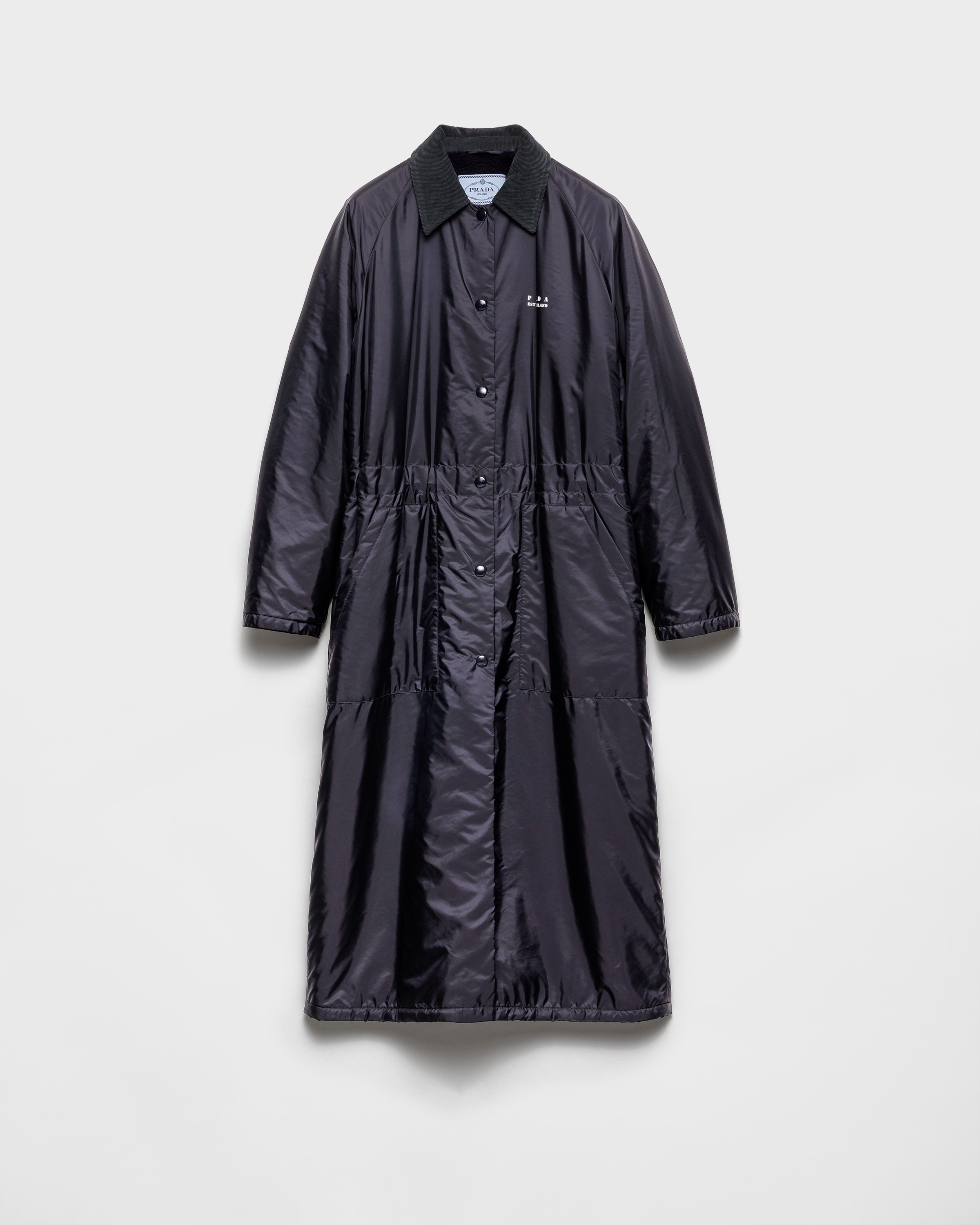 Prada Leichter Regenmantel Aus Re-nylon In Blue