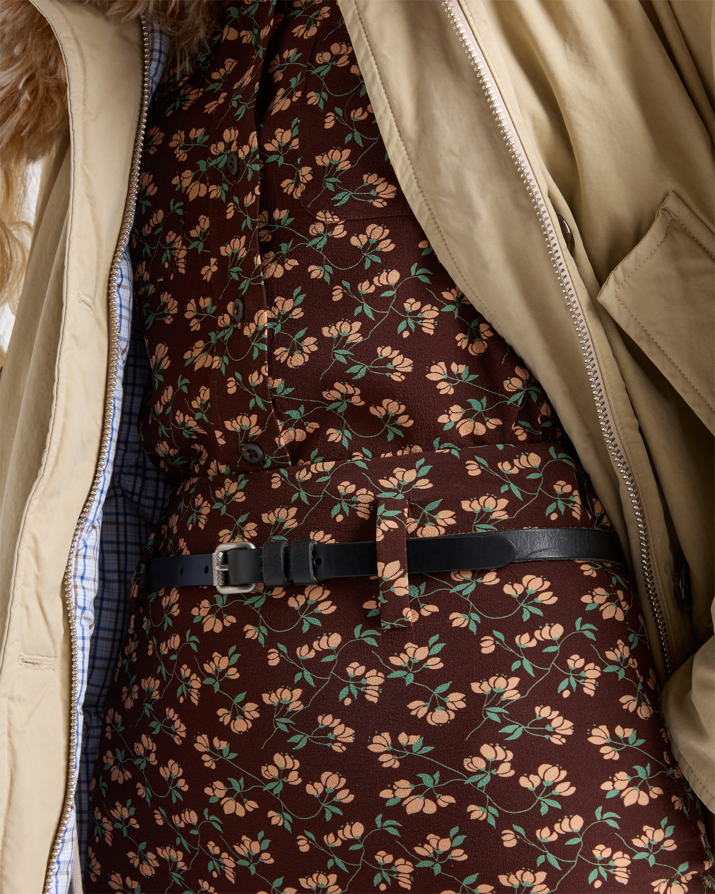 Medium-weight old Panama cotton down jacket