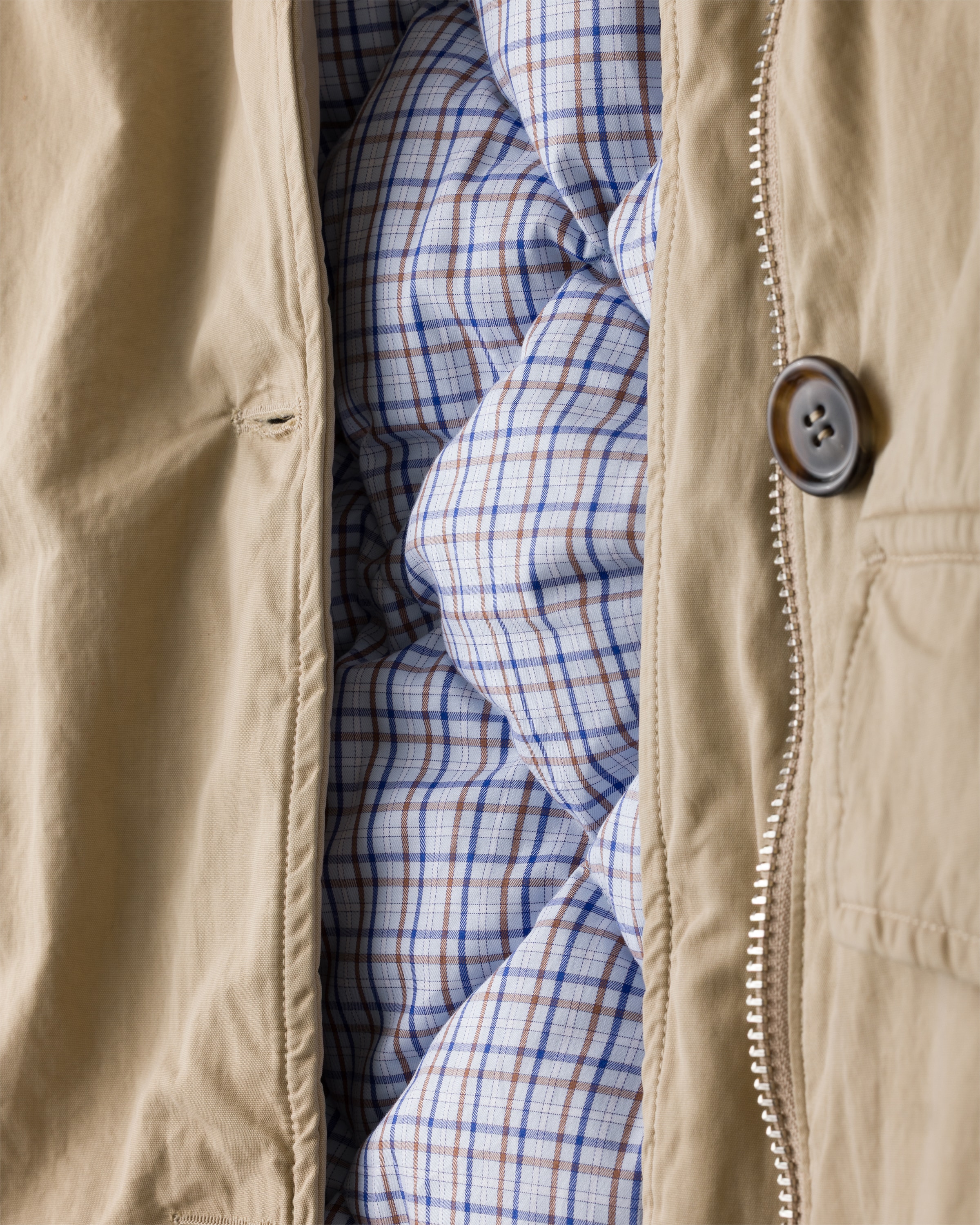 Medium-weight old Panama cotton down jacket