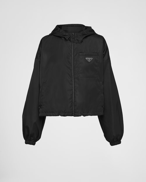 Black Re-Nylon cropped jacket | Prada