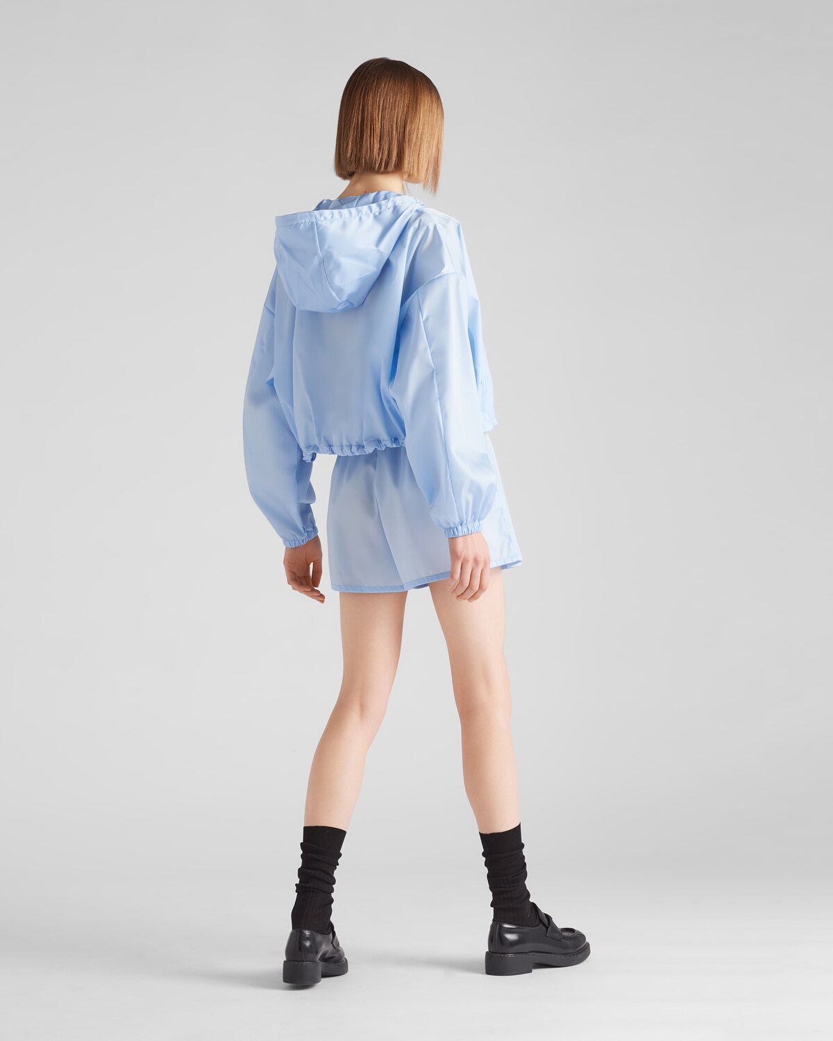 PRADA Sports Archive Short Sleeve Switch Nylon jacket Outer tops Light blue S