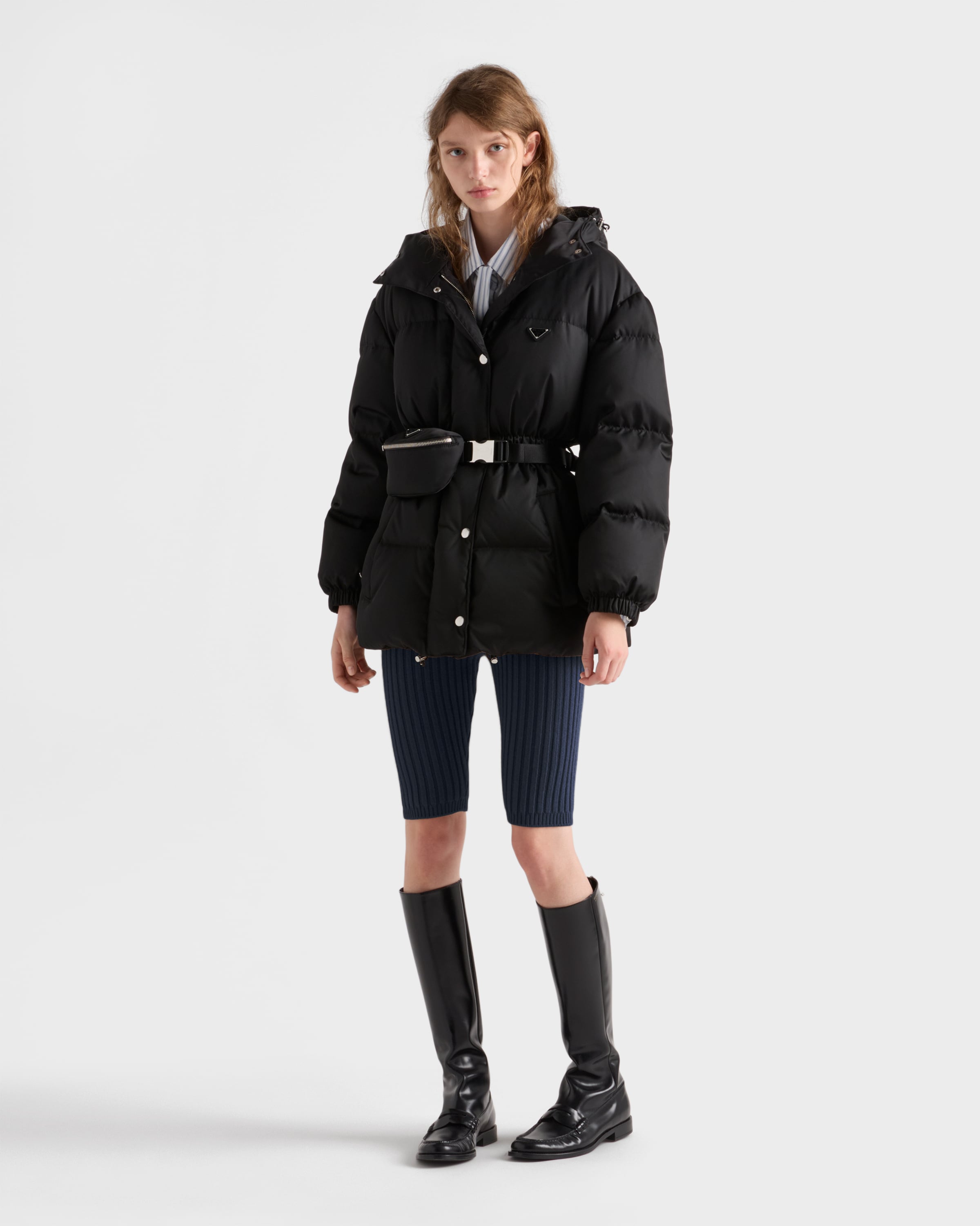 Black Re-Nylon down jacket | PRADA