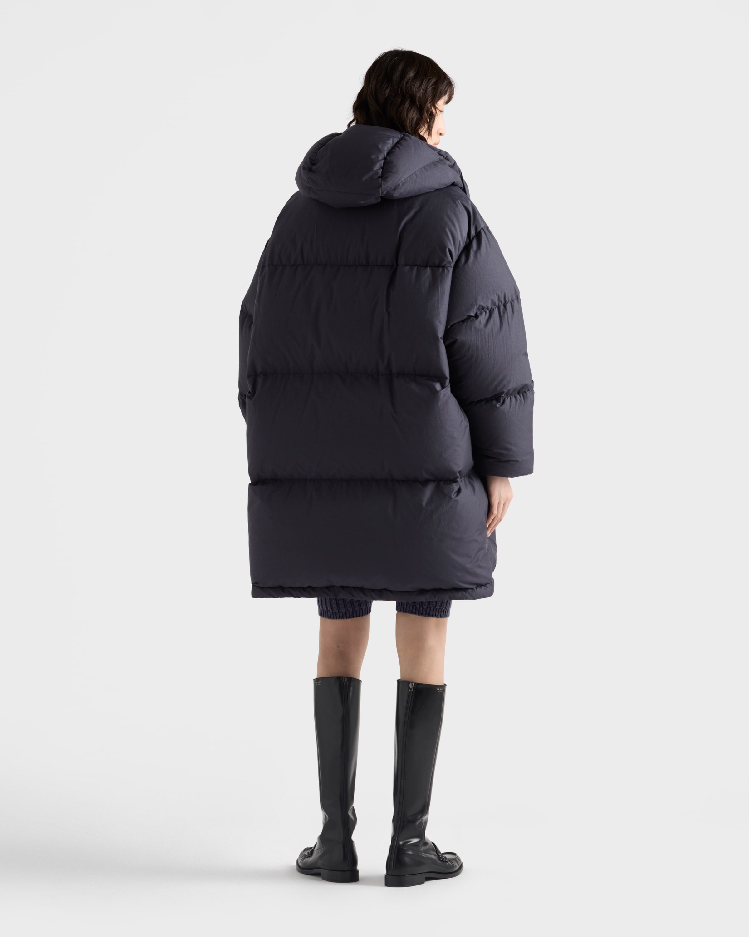 Navy Soft canvas down parka | PRADA
