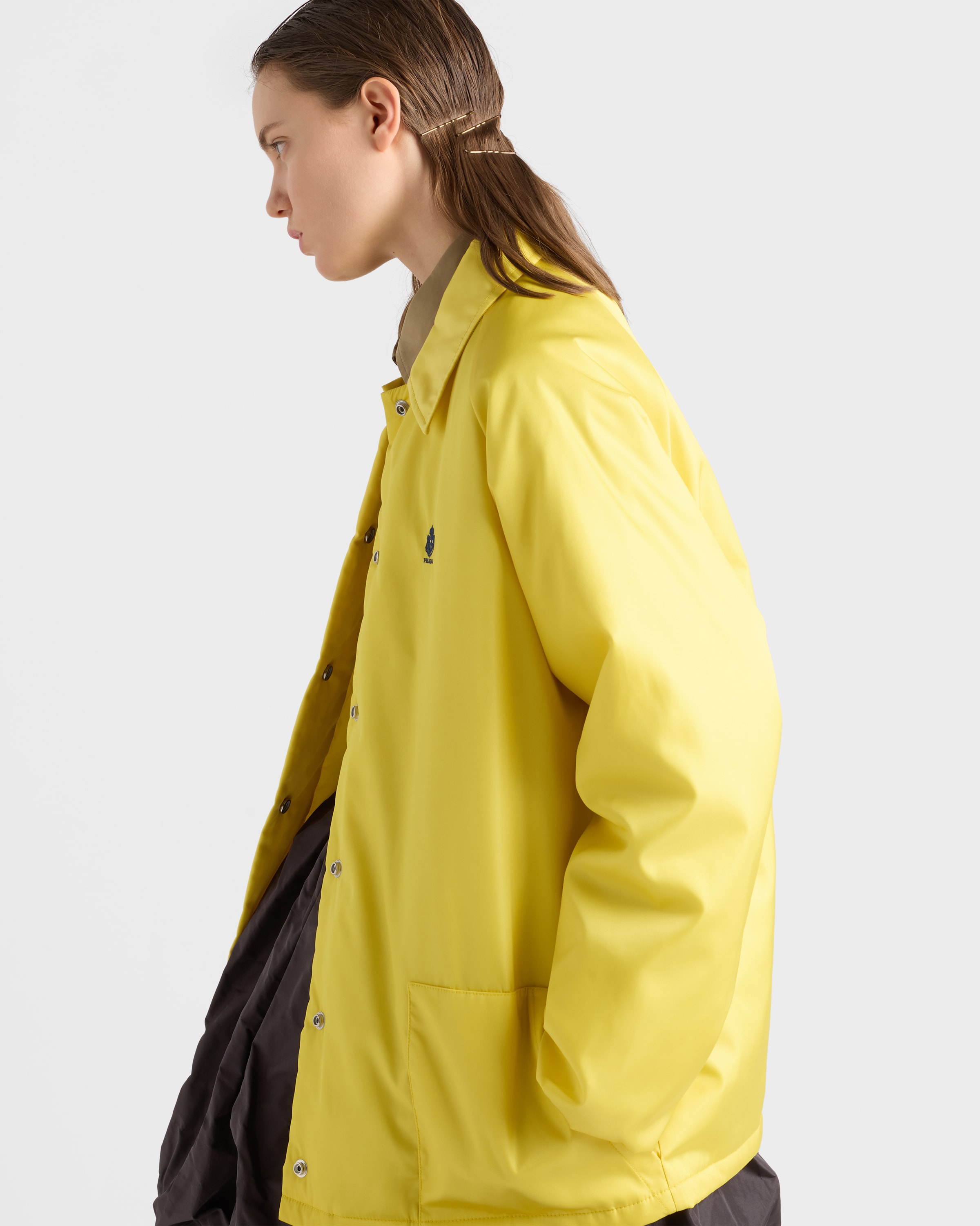 Citron Yellow Re-Nylon blouson jacket | PRADA - United States