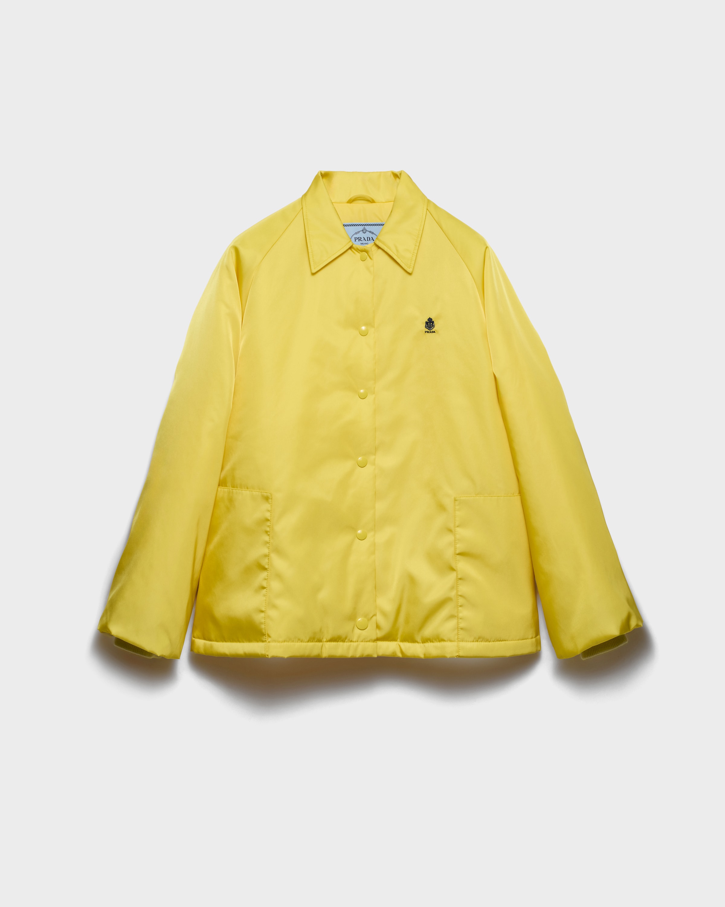 PRADA ナイロンジャケット ホワイト/イエロー Citron Yellow Re-Nylon blouson jacket | PRADA - United States