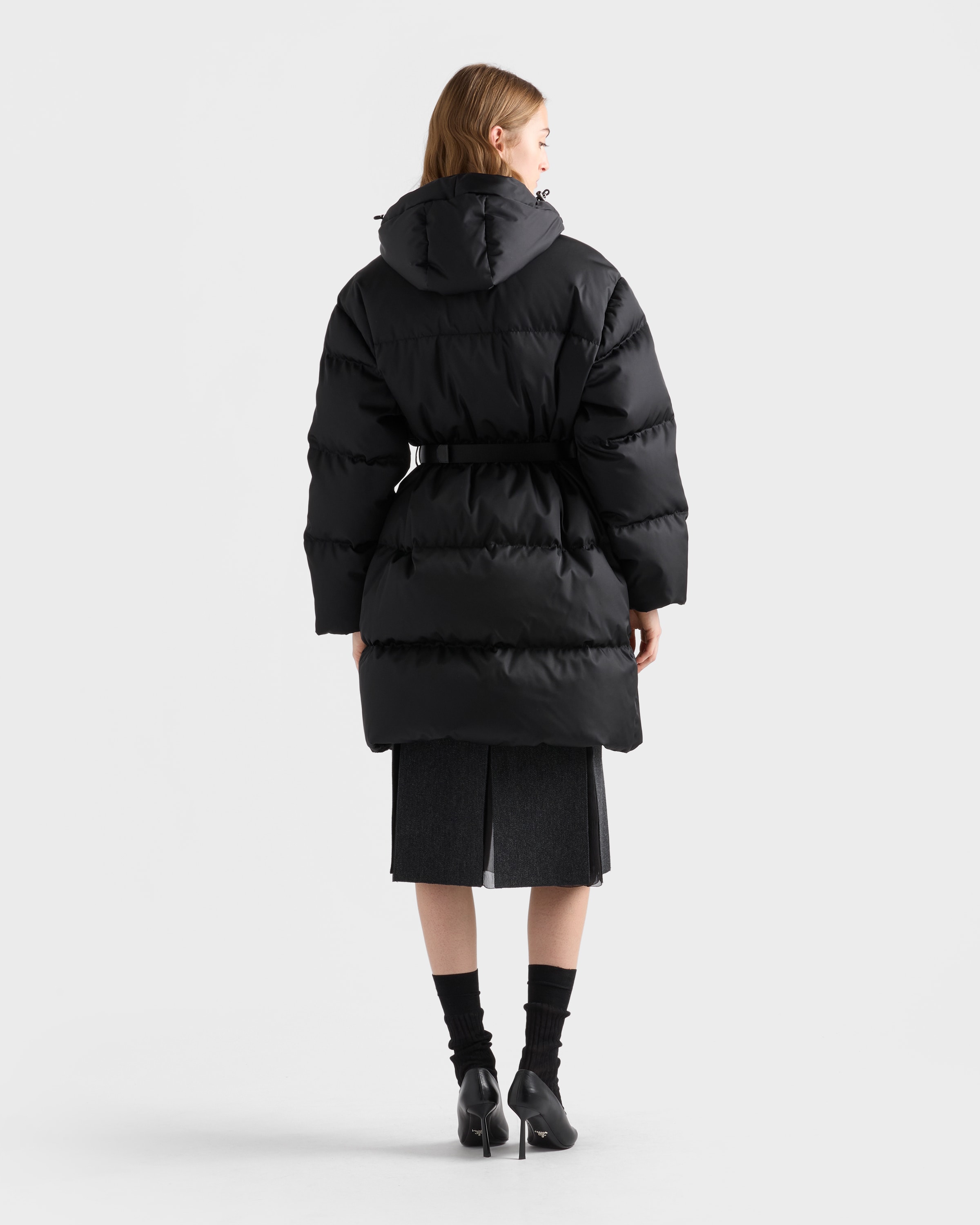 Black Re-nylon Down Coat | PRADA - Japan