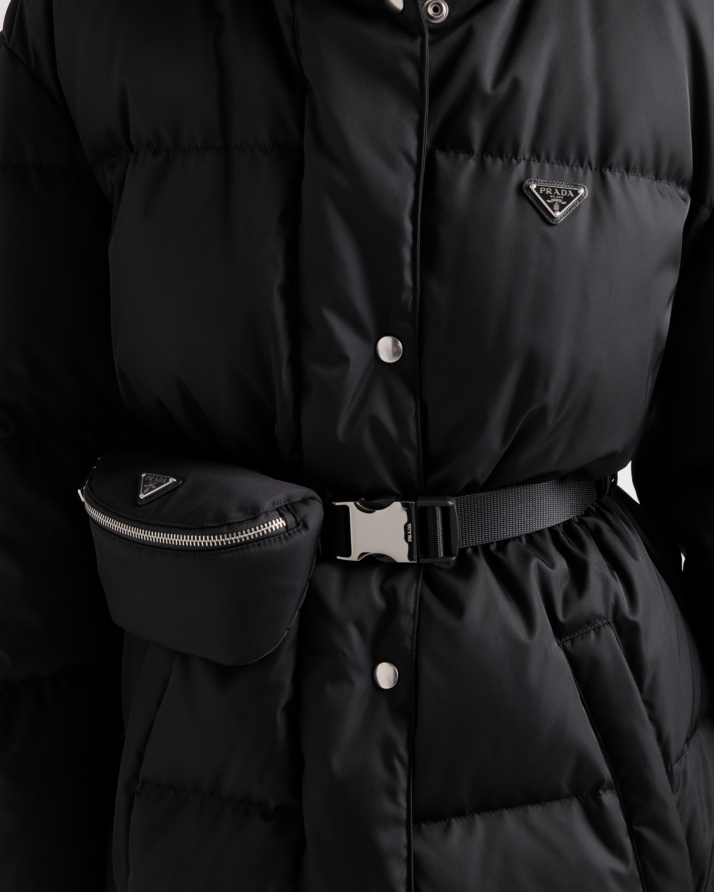 Black Re-nylon Down Coat | PRADA - Japan