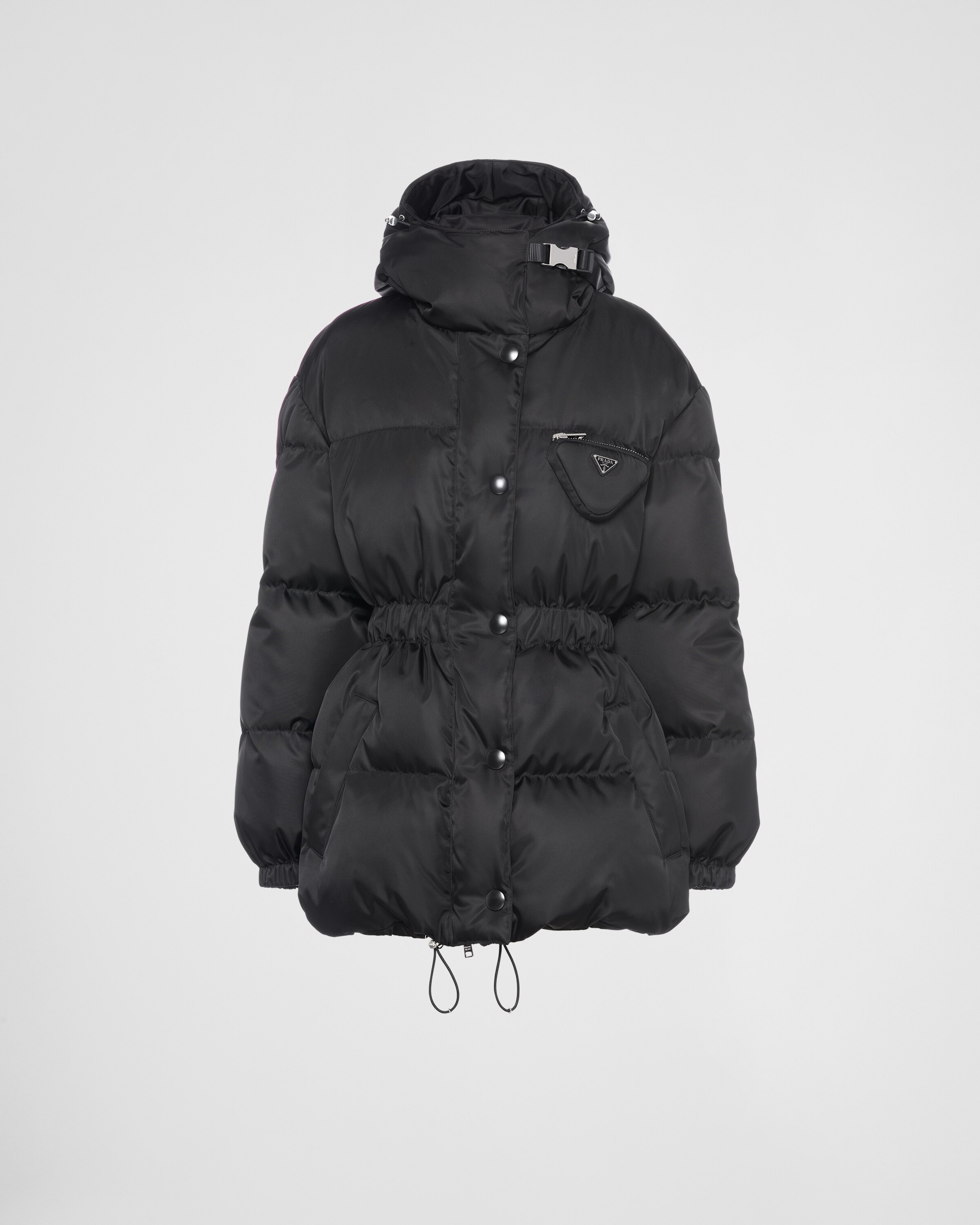 Prada Re-nylon Down Jacket, Woman, Black, Size 36