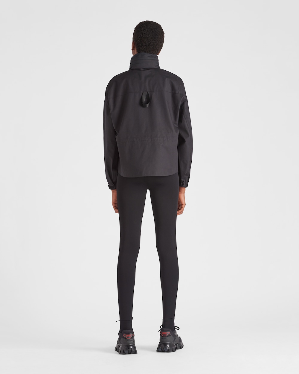 Black Technical-cotton and Re-Nylon 