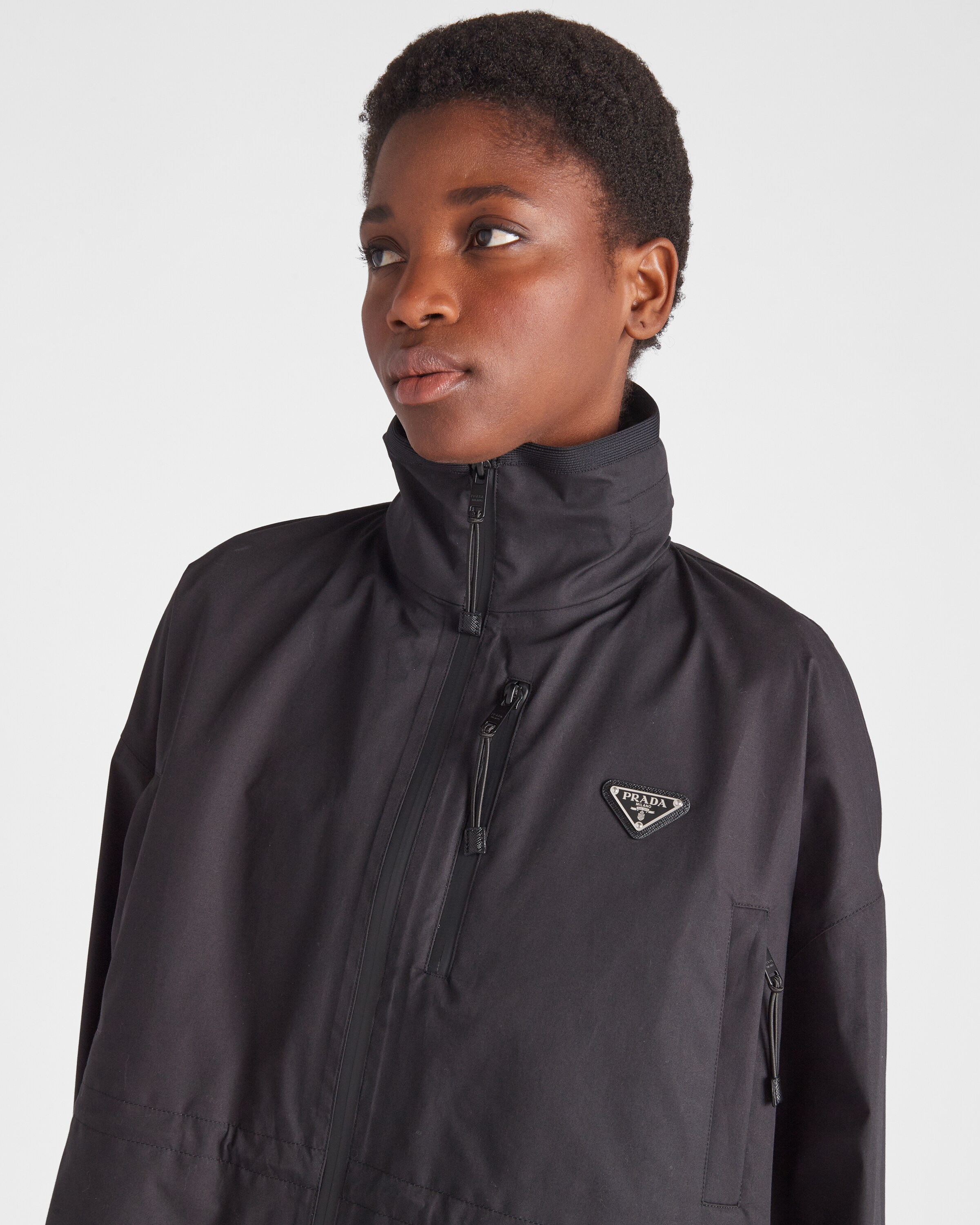 Black Technical-cotton and Re-Nylon 