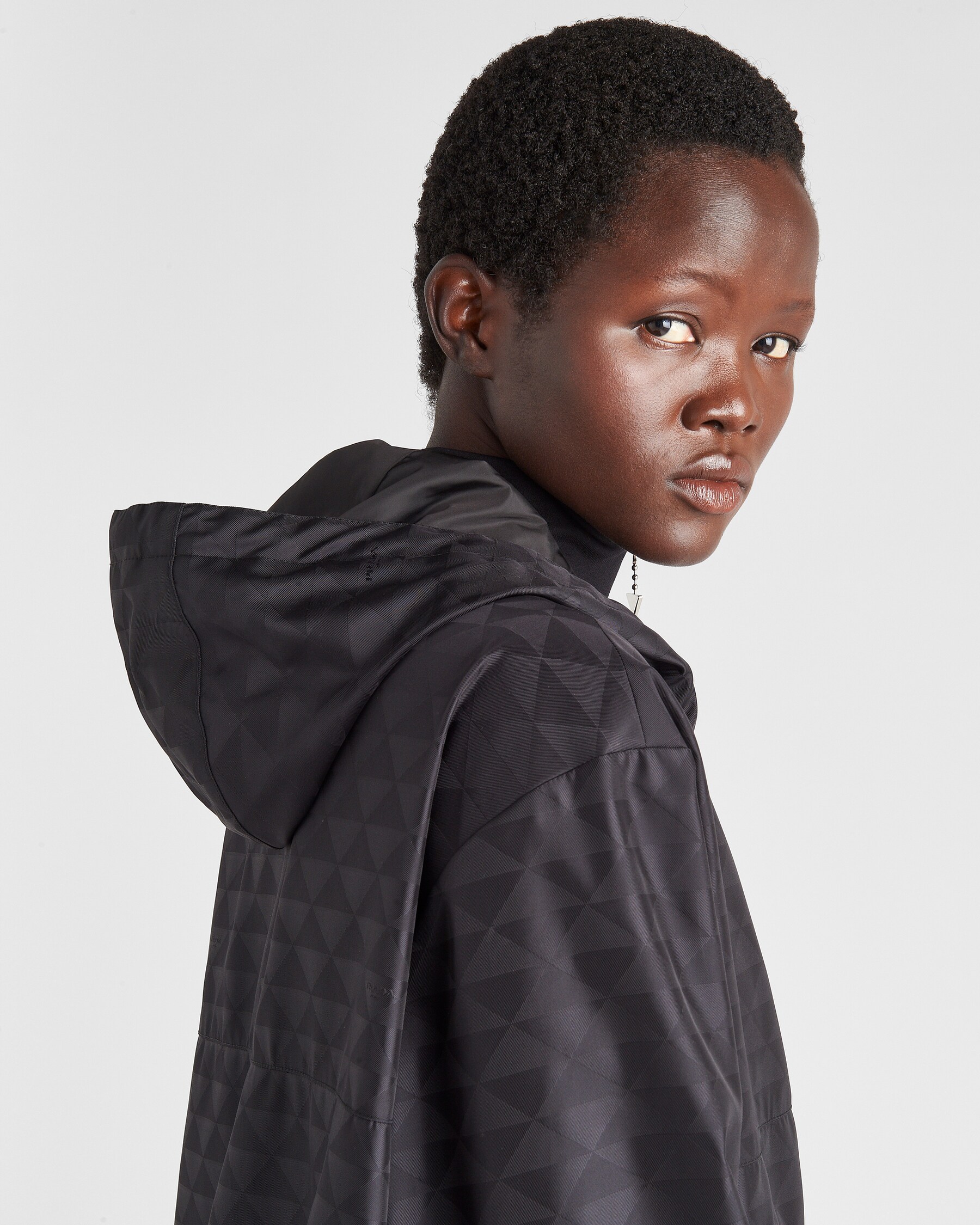 Black Printed Re nylon Blouson Jacket PRADA black-printed-re-nylon-blouson-jacket-prada