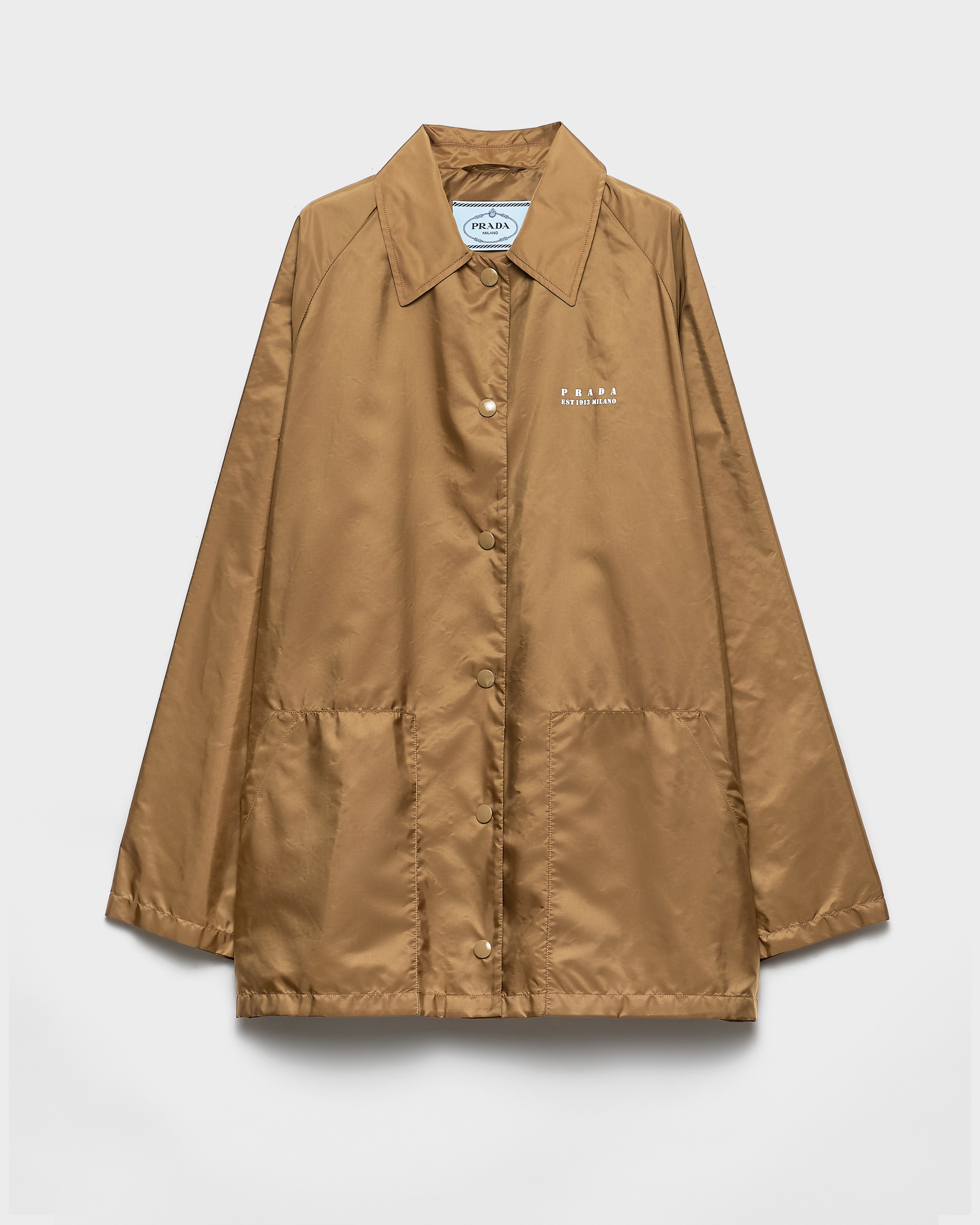 Prada Lightweight Re-nylon Blouson Jacket In Brown