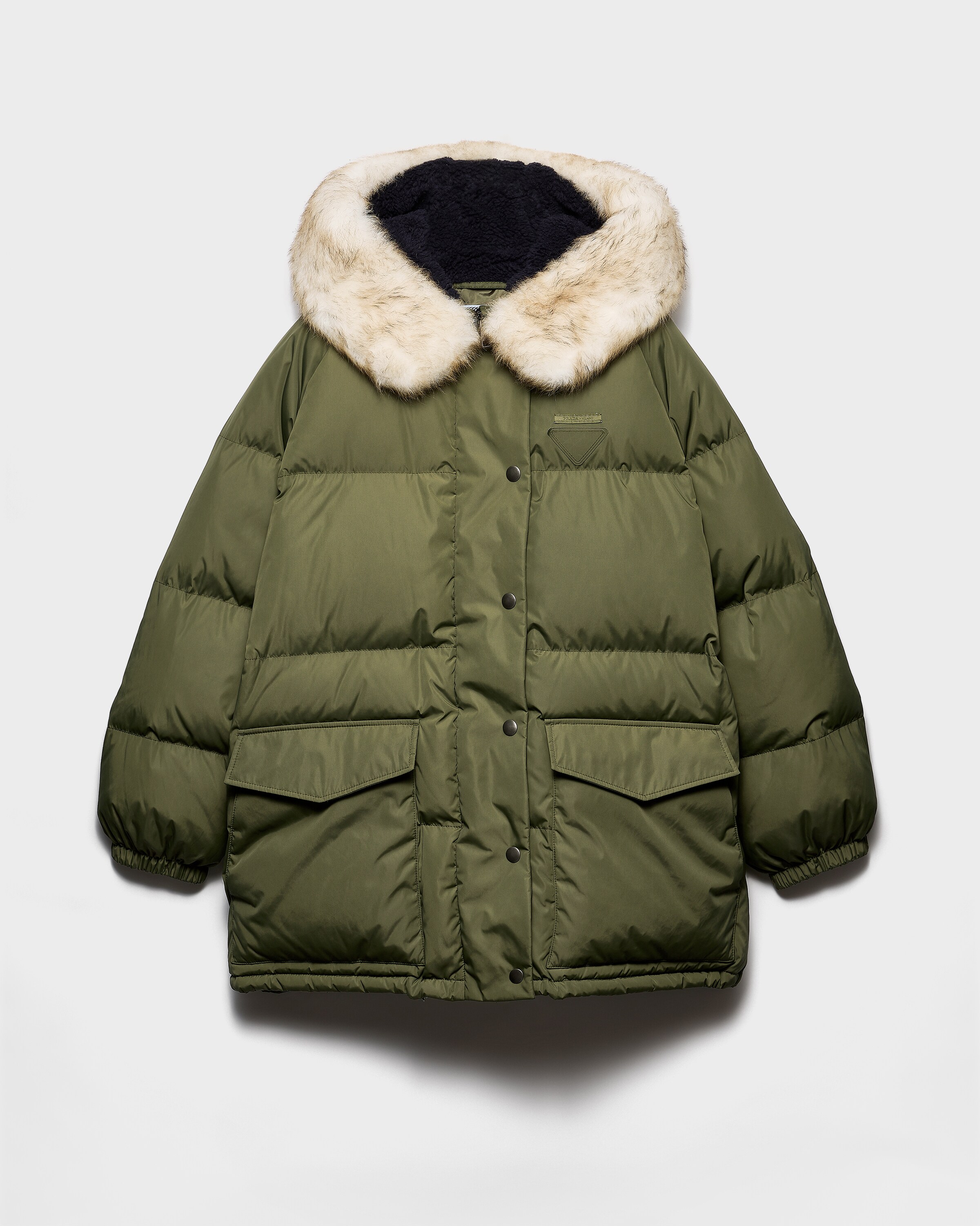 Prada Re-nylon Down Jacket, Woman, Forest Green, Size 40