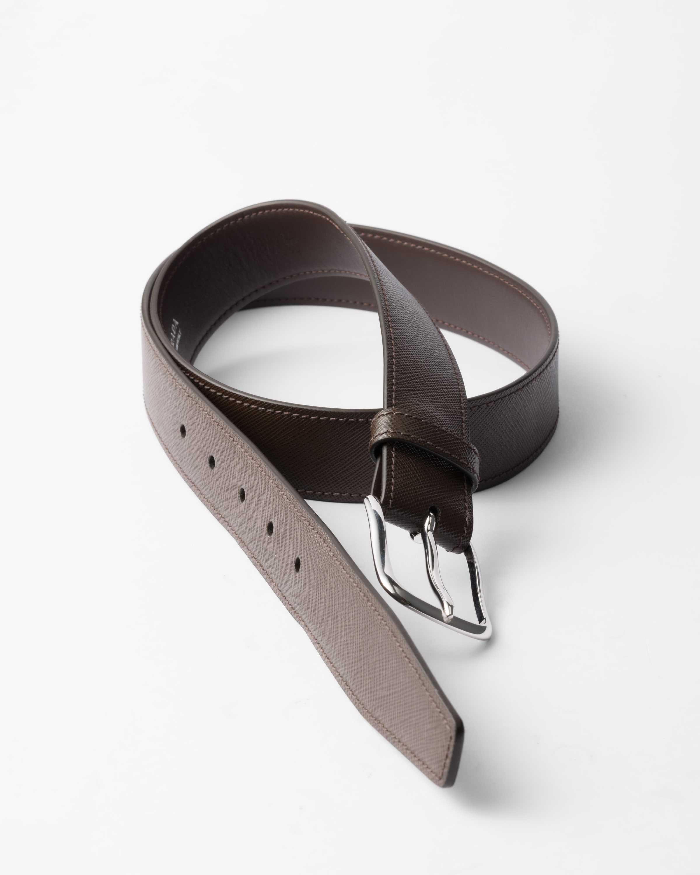 Prada Reversible Saffiano Leather Belt Strap