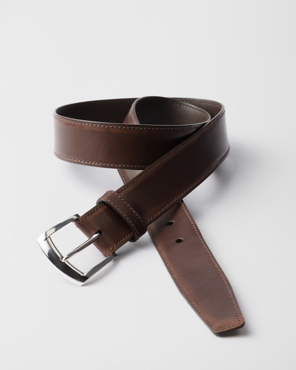 Leather belt strap - Ebony Leather belt strap - Ebony