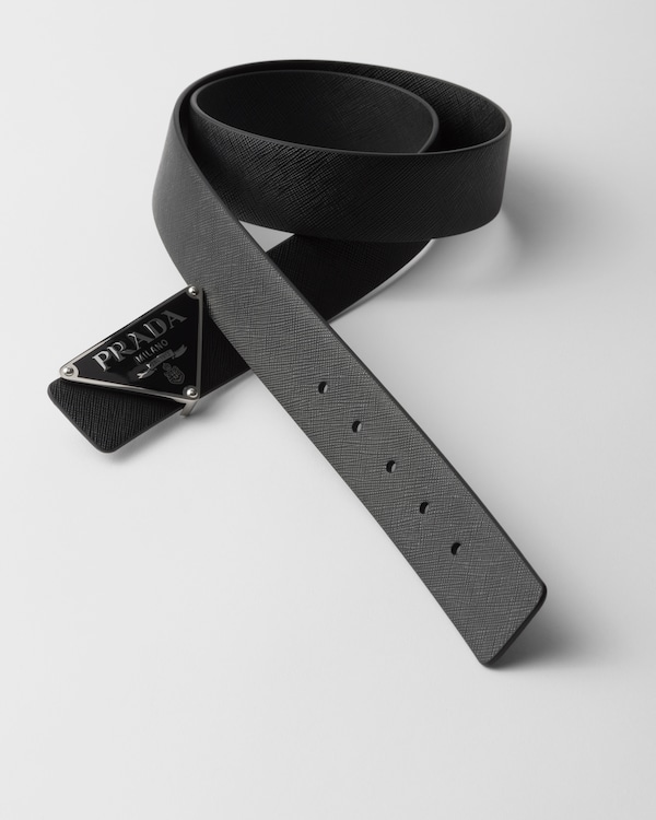 Reversible Saffiano leather belt strap Reversible Saffiano leather belt strap