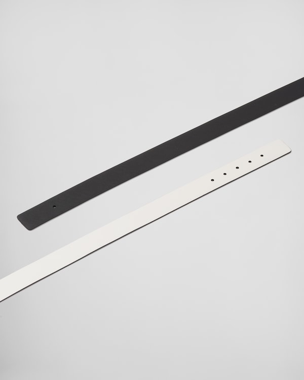 Reversible Saffiano leather belt strap Reversible Saffiano leather belt strap