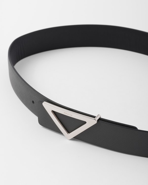 Reversible Saffiano leather belt strap Reversible Saffiano leather belt strap