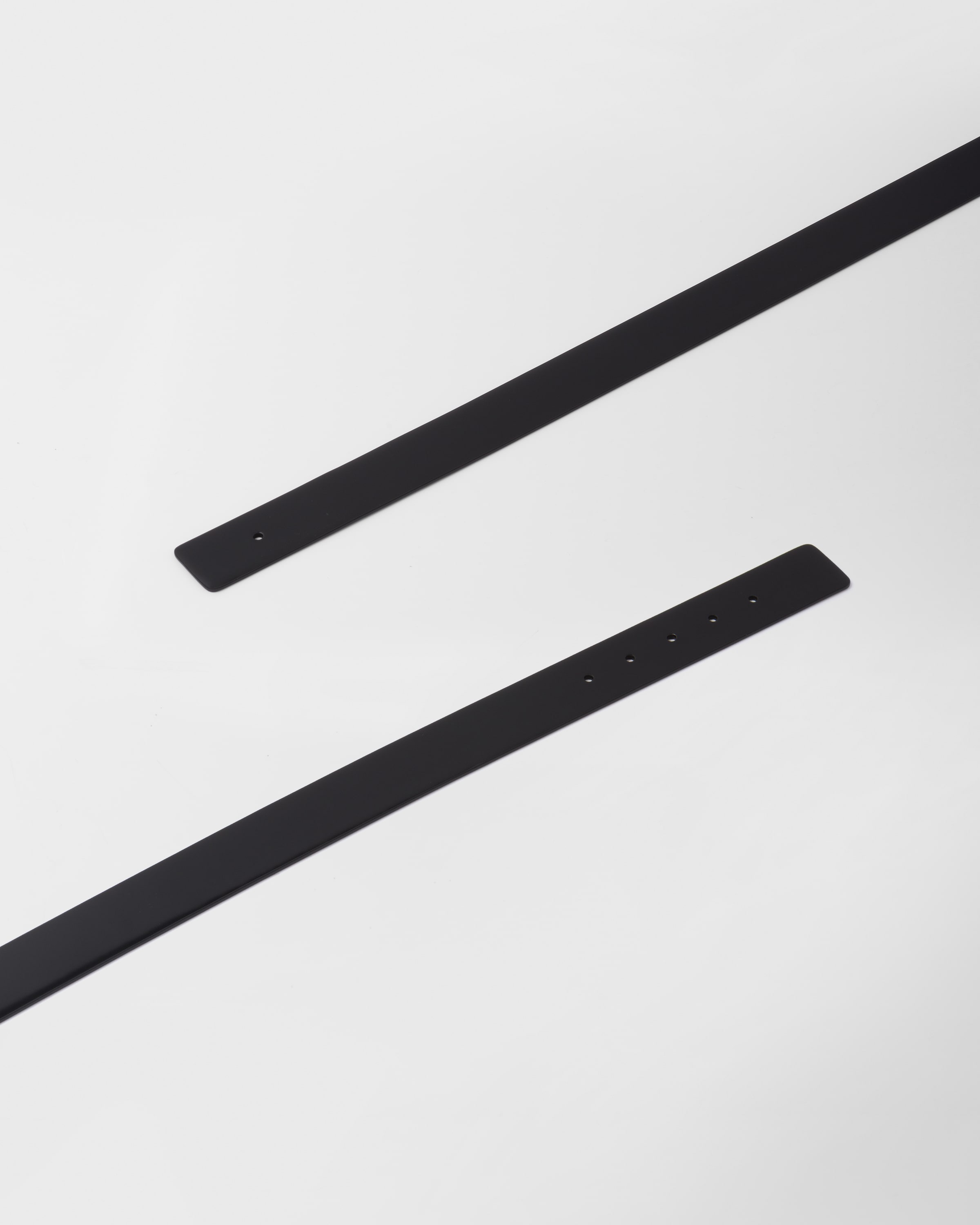 Brushed leather belt strap