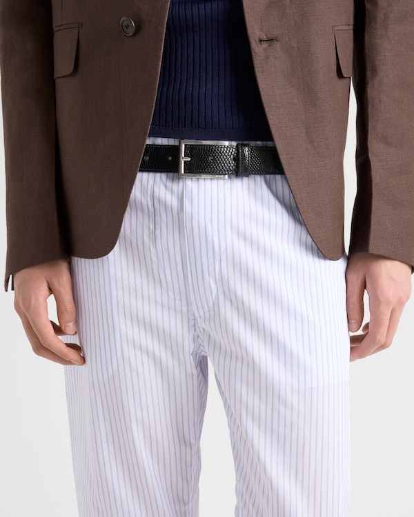 Lizard leather belt - Black Lizard leather belt - Black