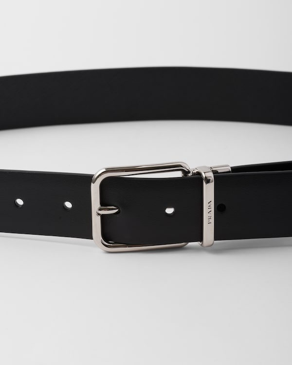 サフィアーノレザーxレザー リバーシブル ベルト サフィアーノレザーxレザー リバーシブル ベルト