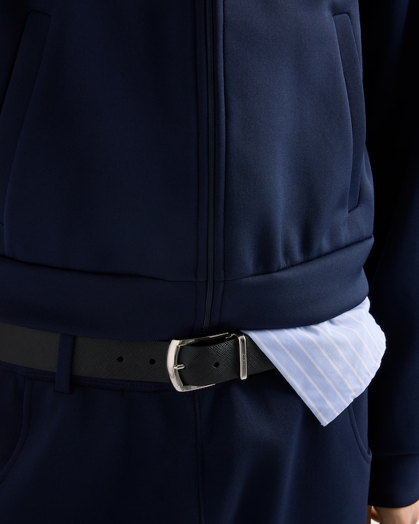 Reversible Saffiano leather belt - Black/Coffee Brown Reversible Saffiano leather belt - Black/Coffee Brown